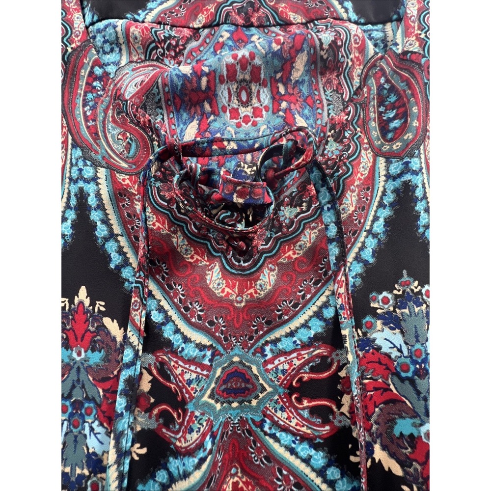 Abbeline Women's Sleeveless Dress Large Paisley Print Elastic Waist Boho - Picture 8 of 10